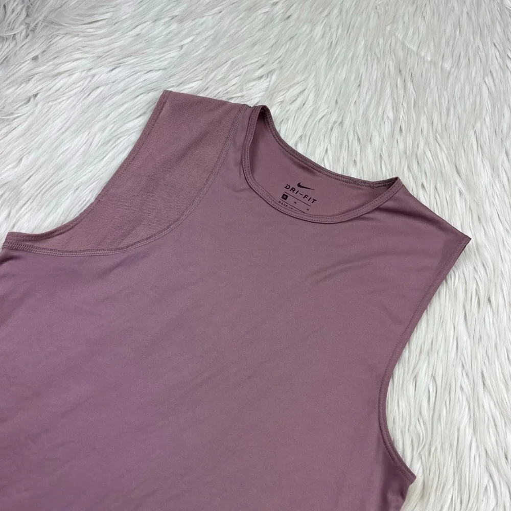Nike Women's Muted Pink‎ Training Tank With Mesh Panel